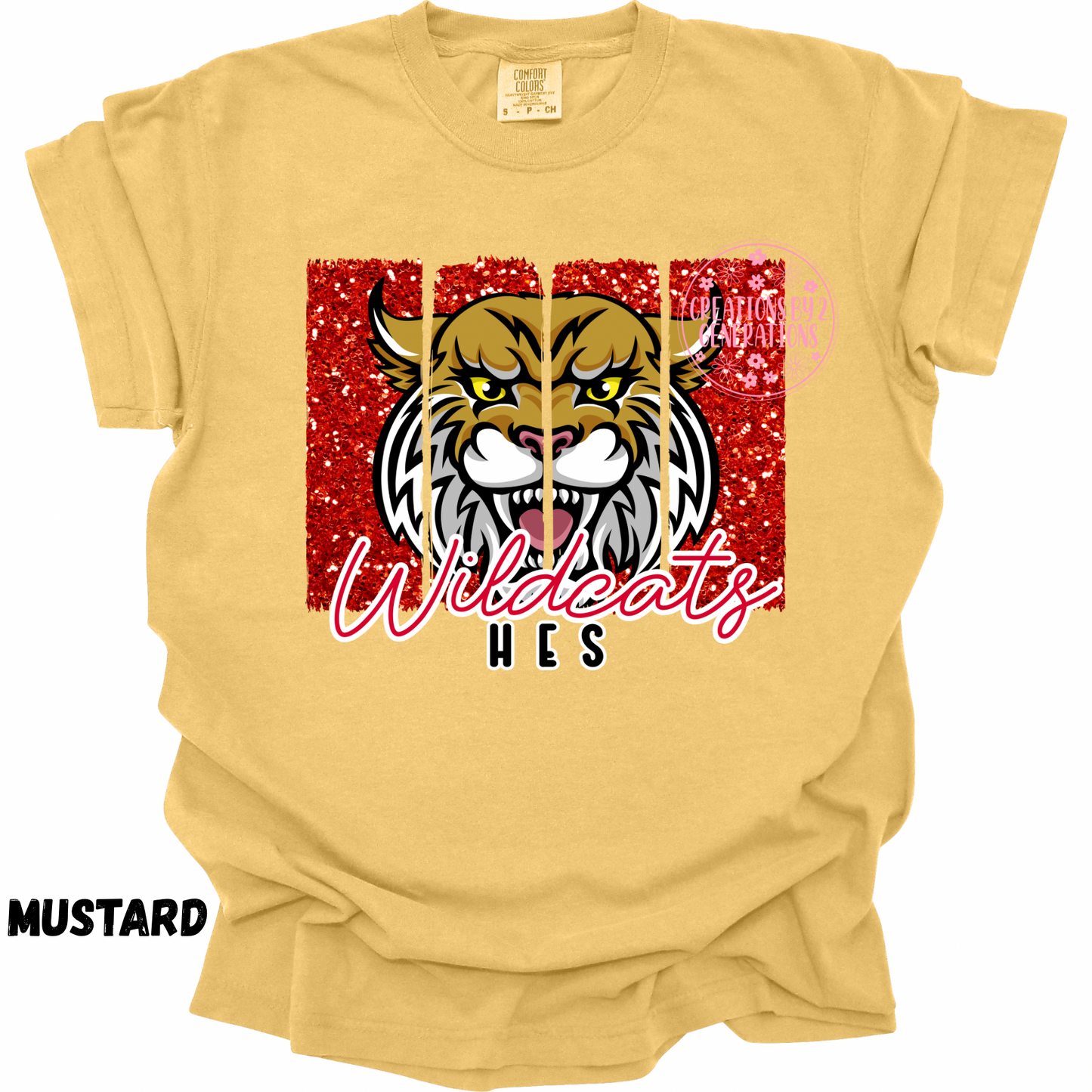 WILDCATS HES RED GLITTER BACKGROUND PREORDER