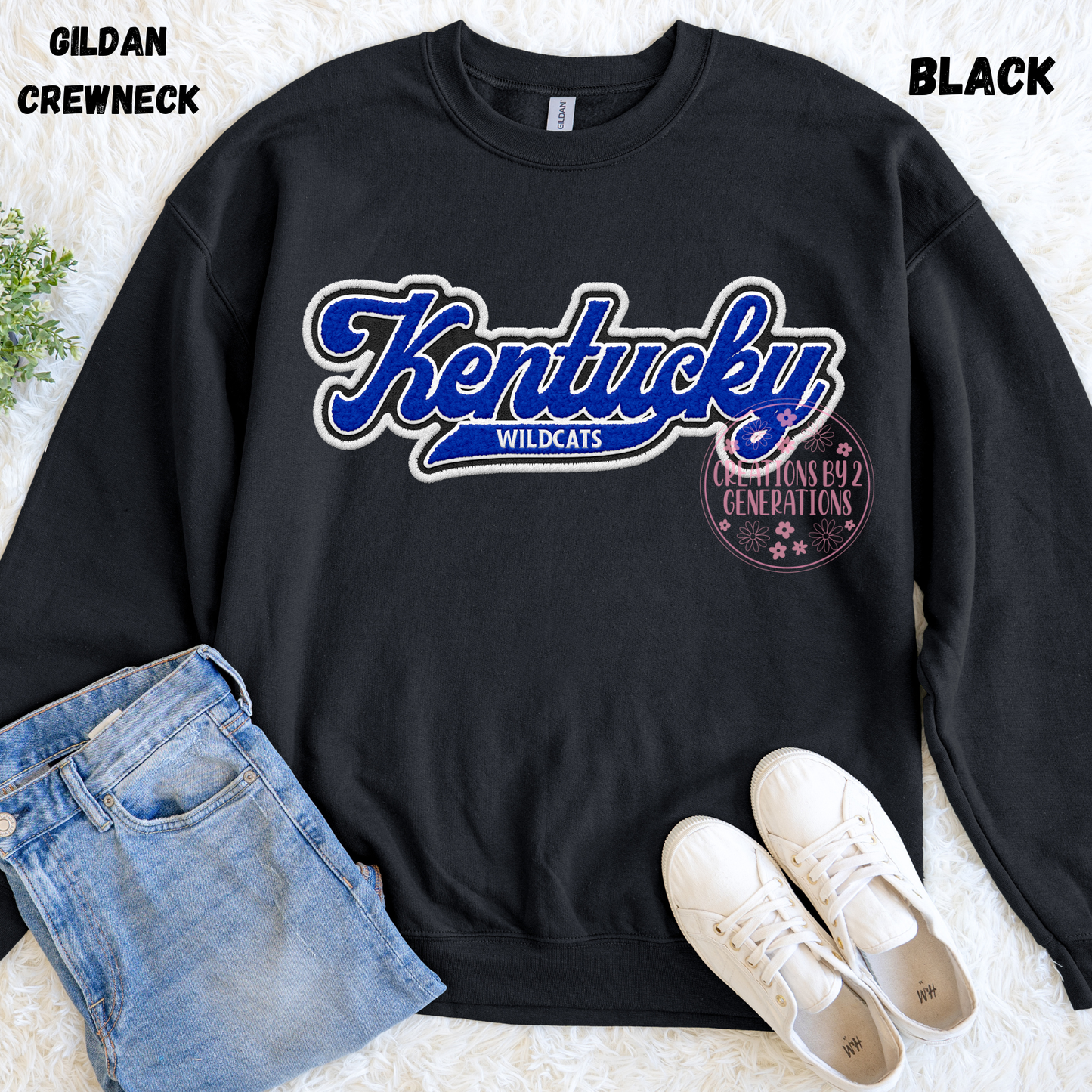 KENTUCKY WILDCATS FAUX EMBROIDERED