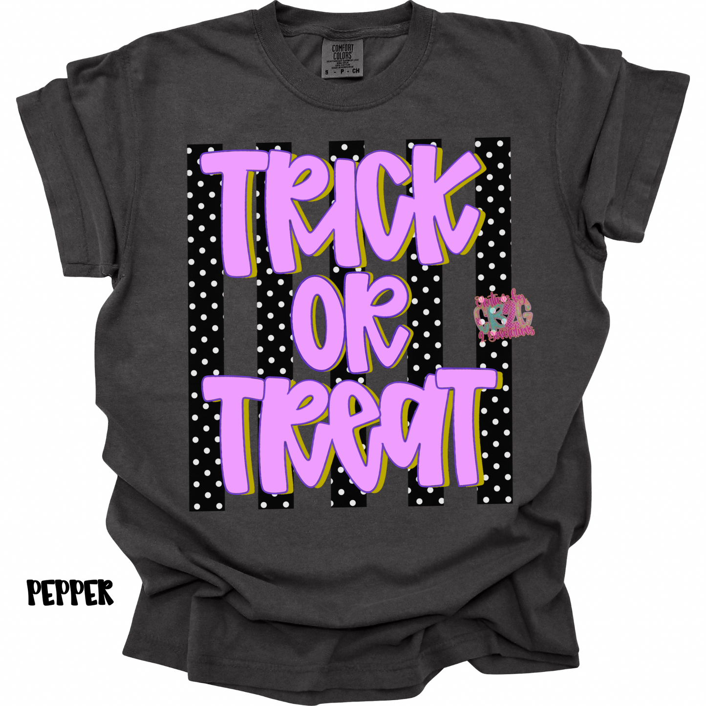 TRICK OR TREAT WITH BLACK DOT STRIPES PREORDER
