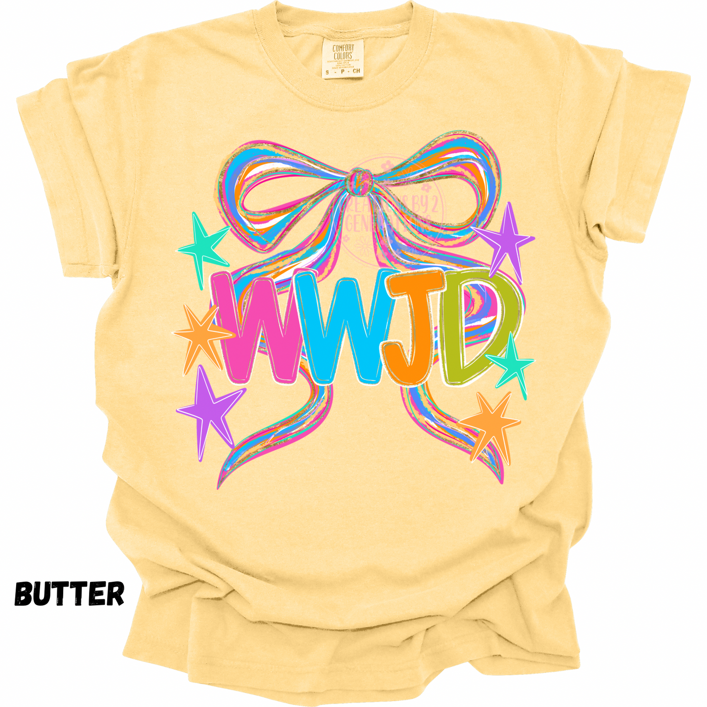 WWJD COLORFUL WITH BOW PREORDER