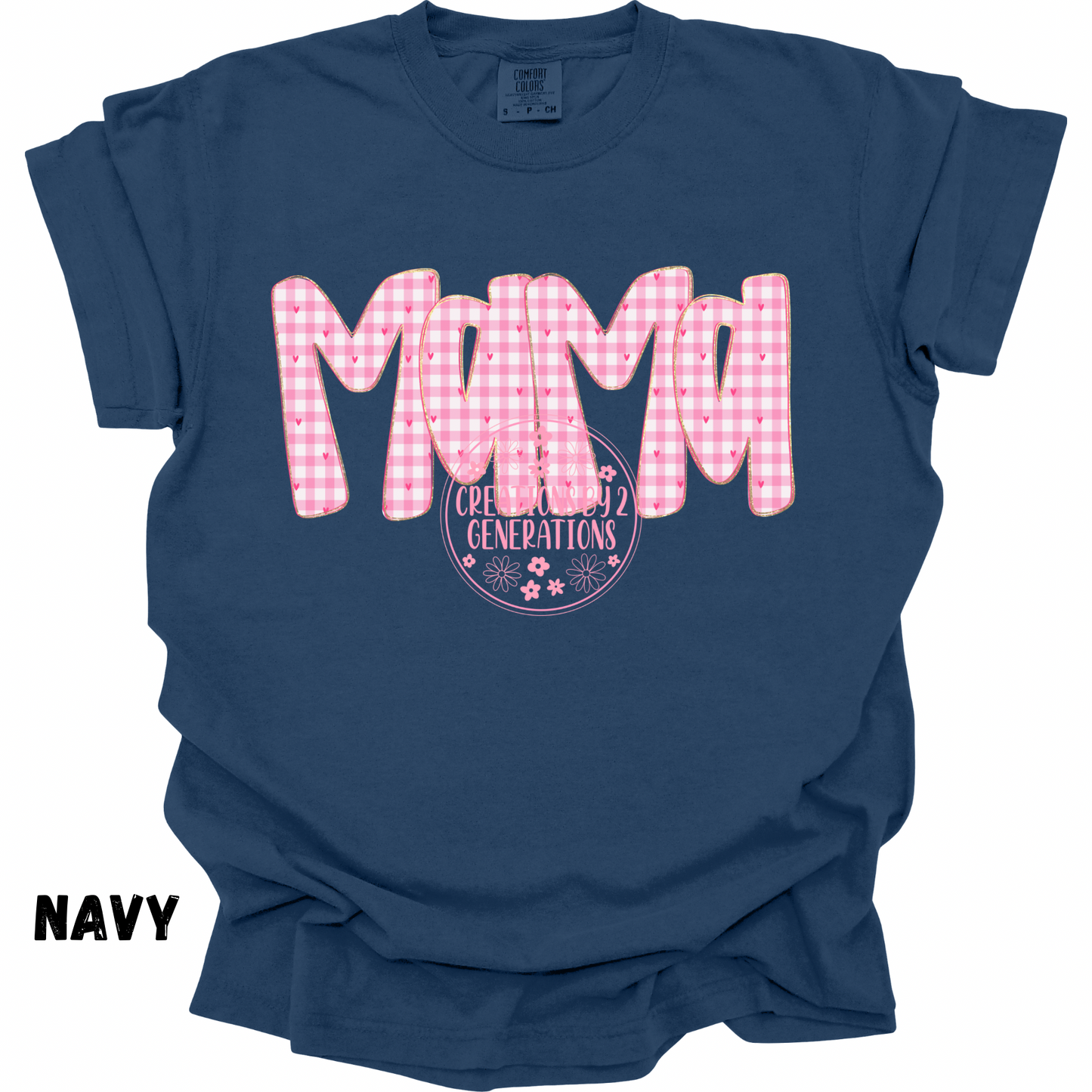 MAMA PINK GINGHAM WITH HEARTS