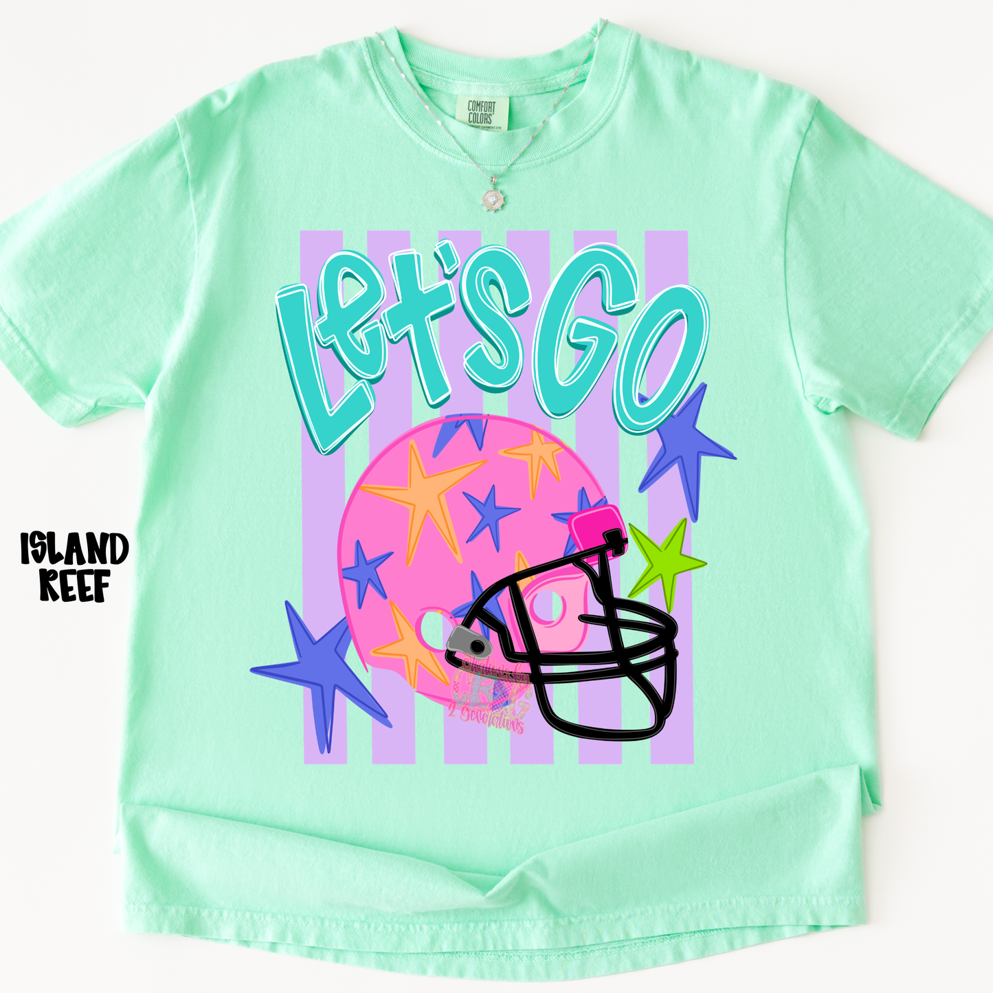 LET’S GO PINK HELMET WITH STRIPES COLORFUL PREORDER