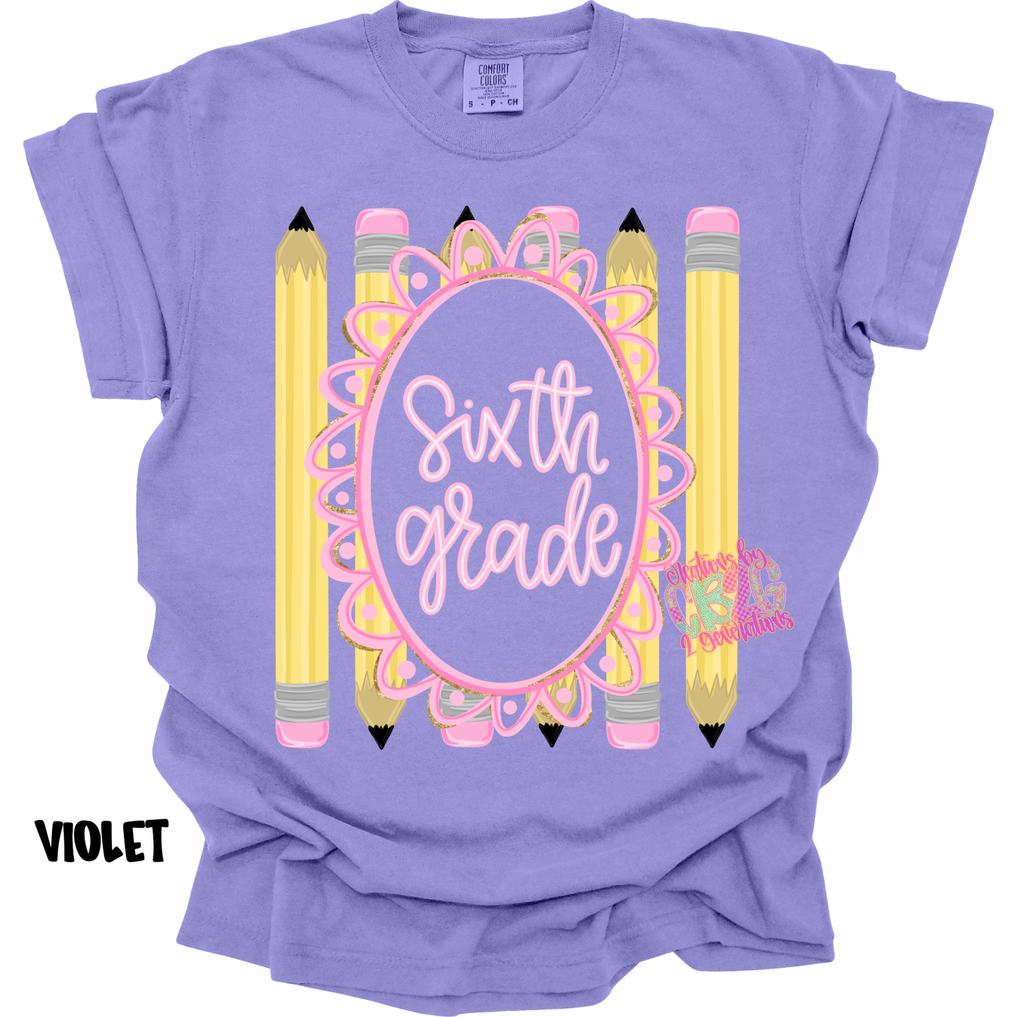 SIXTH GRADE FRAME WITH PENCILS PREORDER (YOUTH)