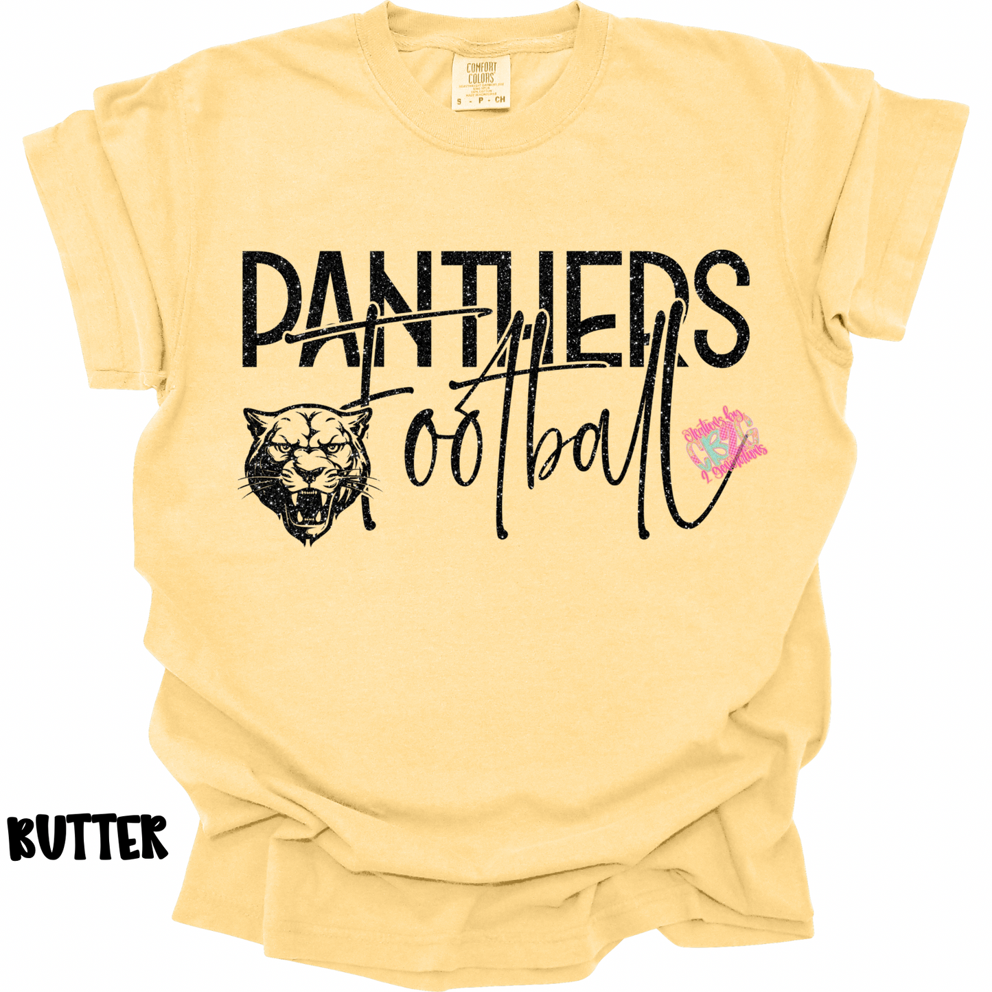 PANTHERS FOOTBALL FAUX GLITTER PREORDER