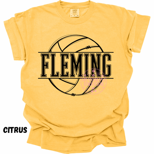FLEMING VOLLEYBALL BLACK OUTLINE PREORDER