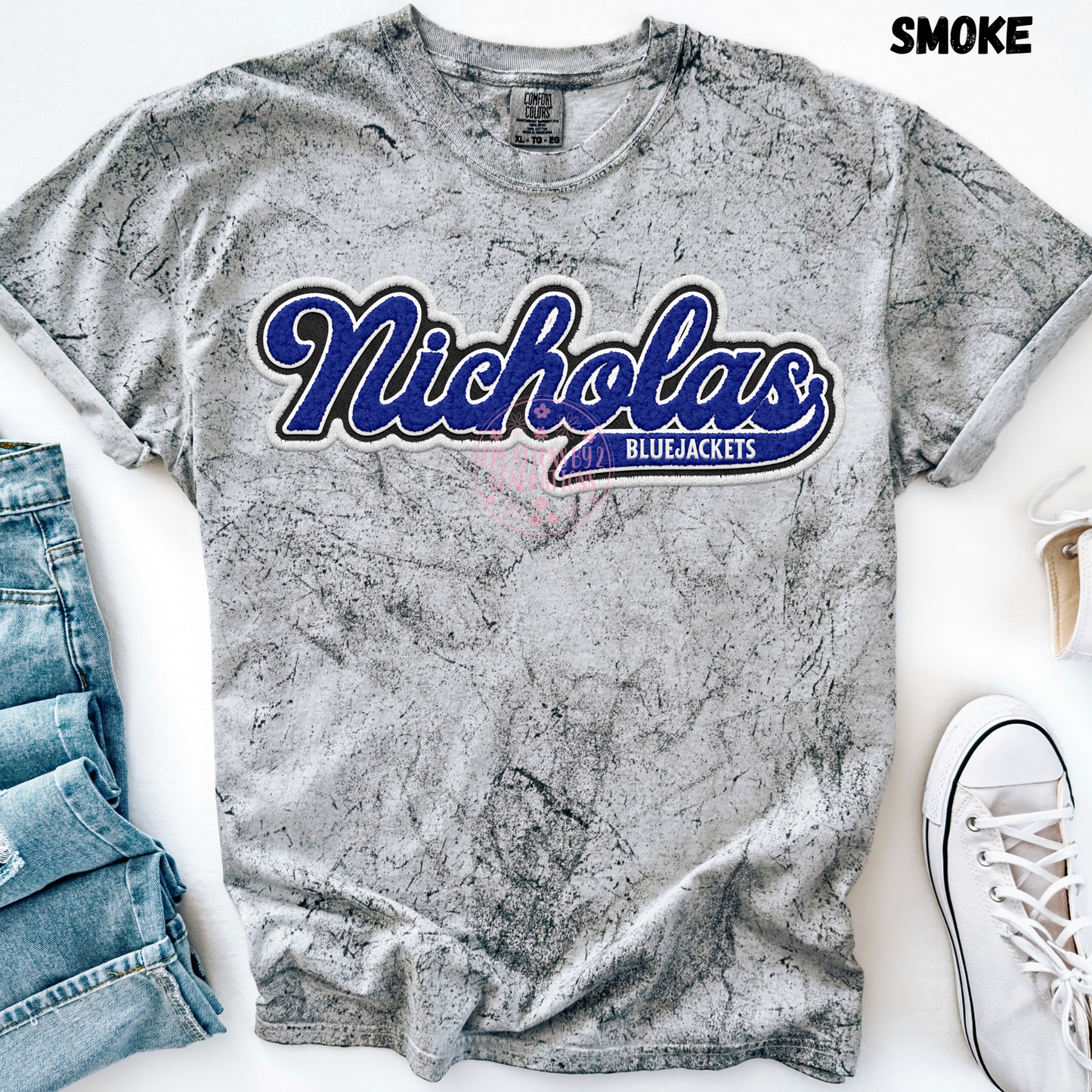 NICHOLAS BLUE JACKETS FAUX EMBROIDERY PREORDER