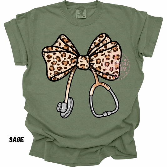 STETHOSCOPE LEOPARD BOW PREORDER