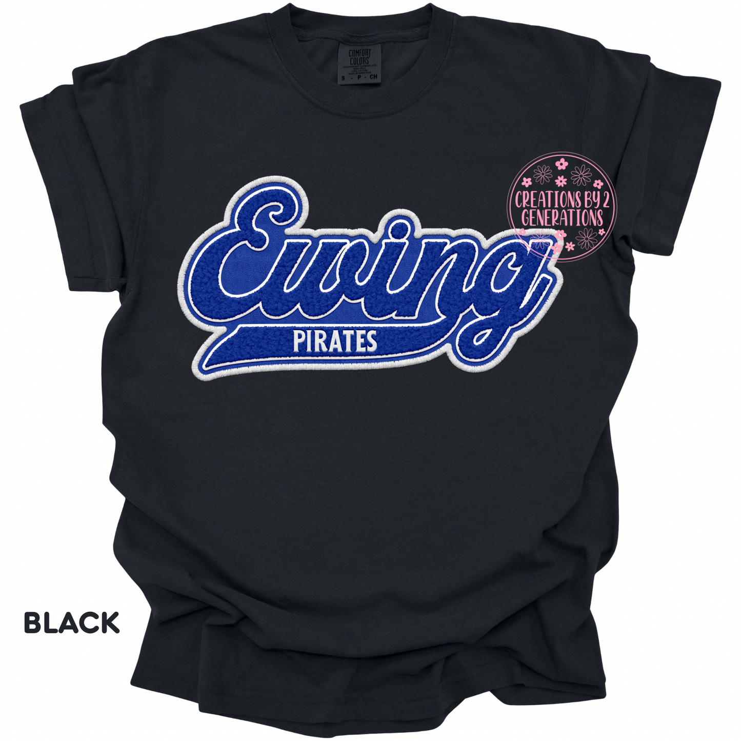 EWING PIRATES FAUX EMBROIDERY