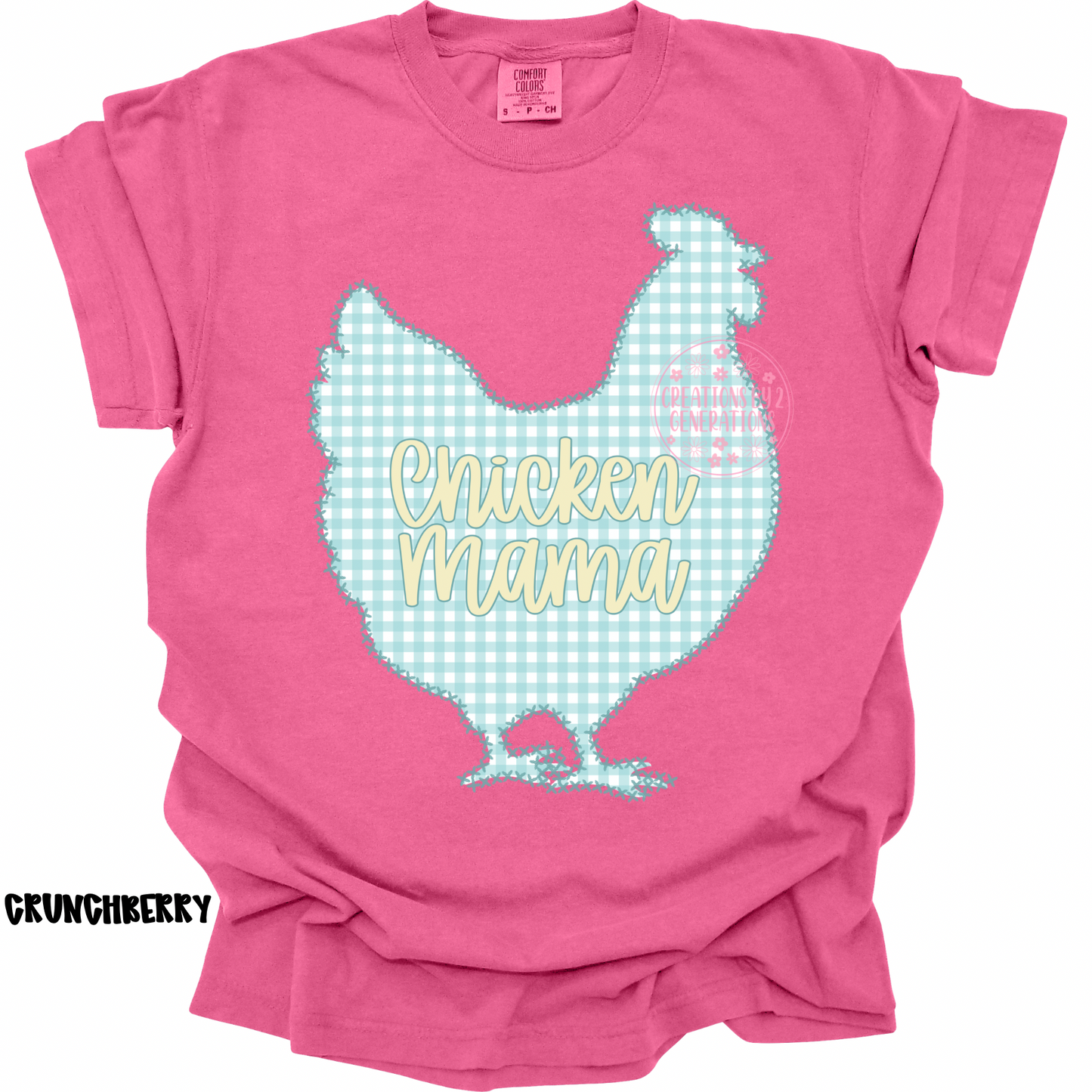 CHICKEN MAMA BLUE CHECKERED PREORDER