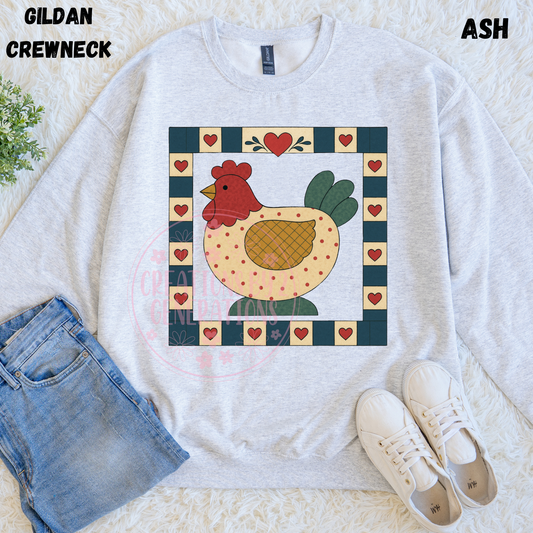 CHICKEN QUILT SQUARE