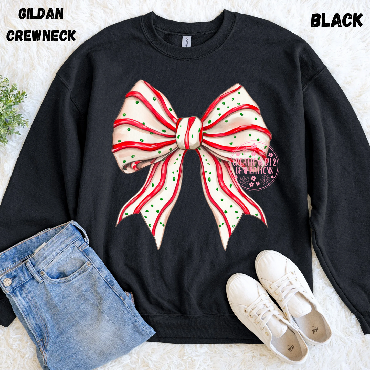 CHRISTMAS CAKE BOW PRINT