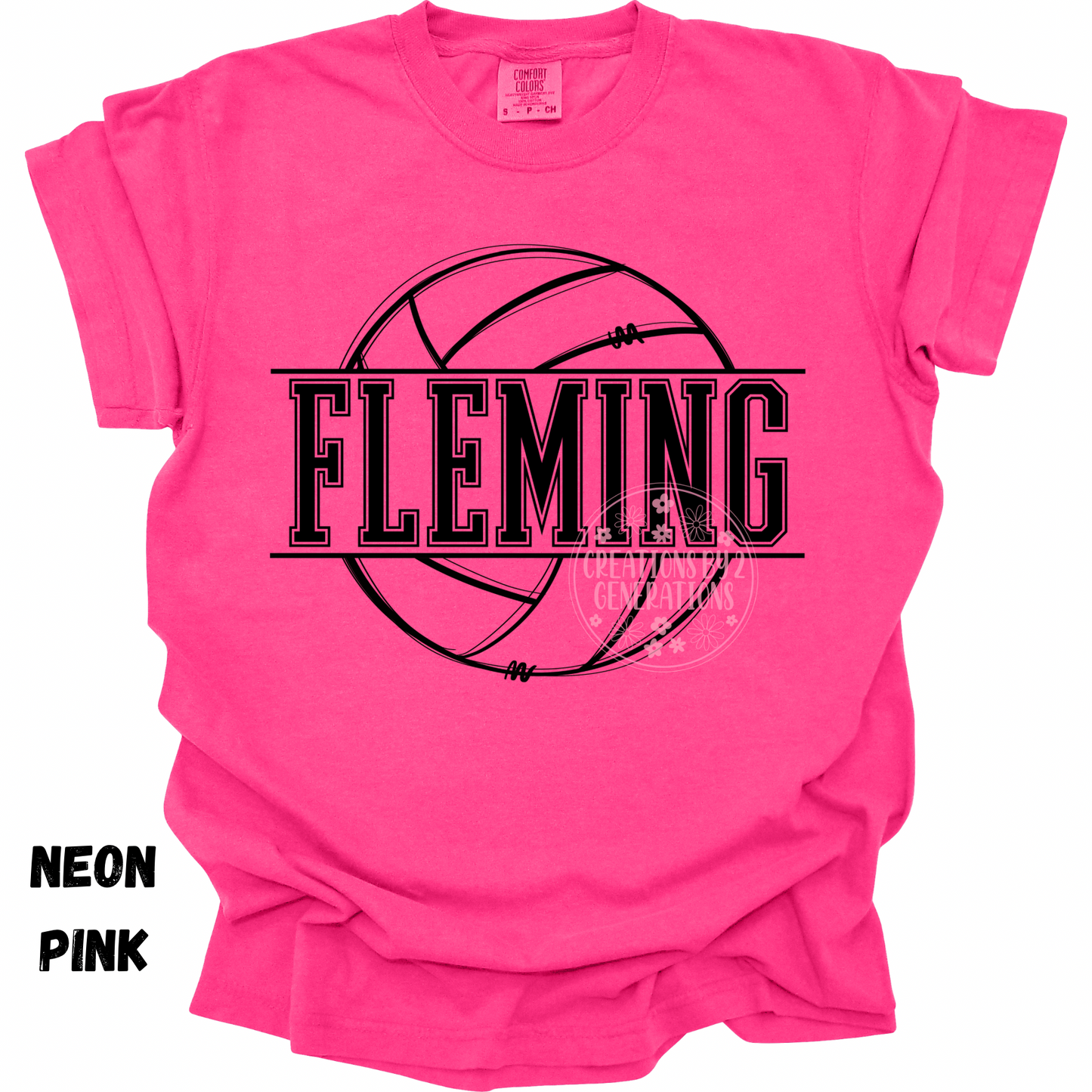 FLEMING VOLLEYBALL BLACK OUTLINE PREORDER (YOUTH)