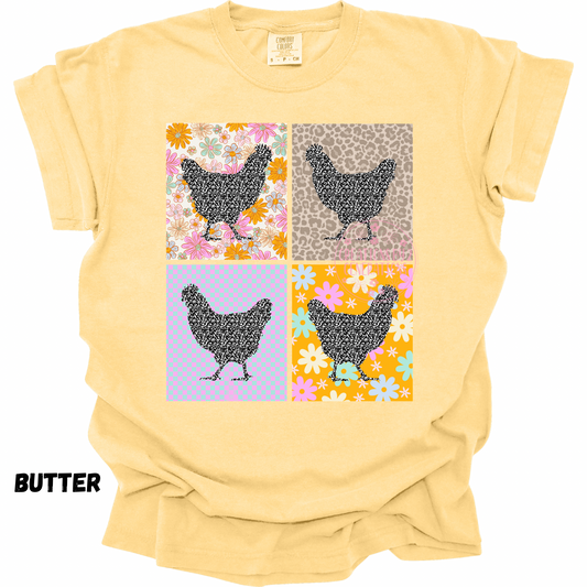 FLORAL CHICKEN SQUARES PREORDER