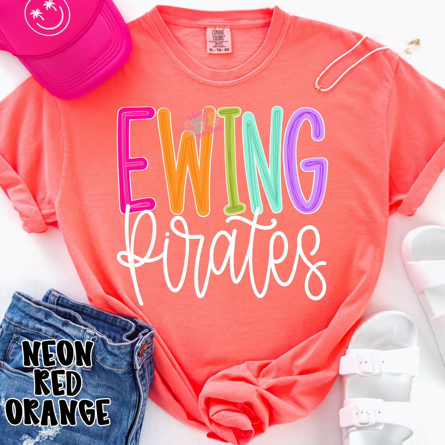 EWING PIRATES COLOR POP WITH WHITE CURSIVE PREORDER