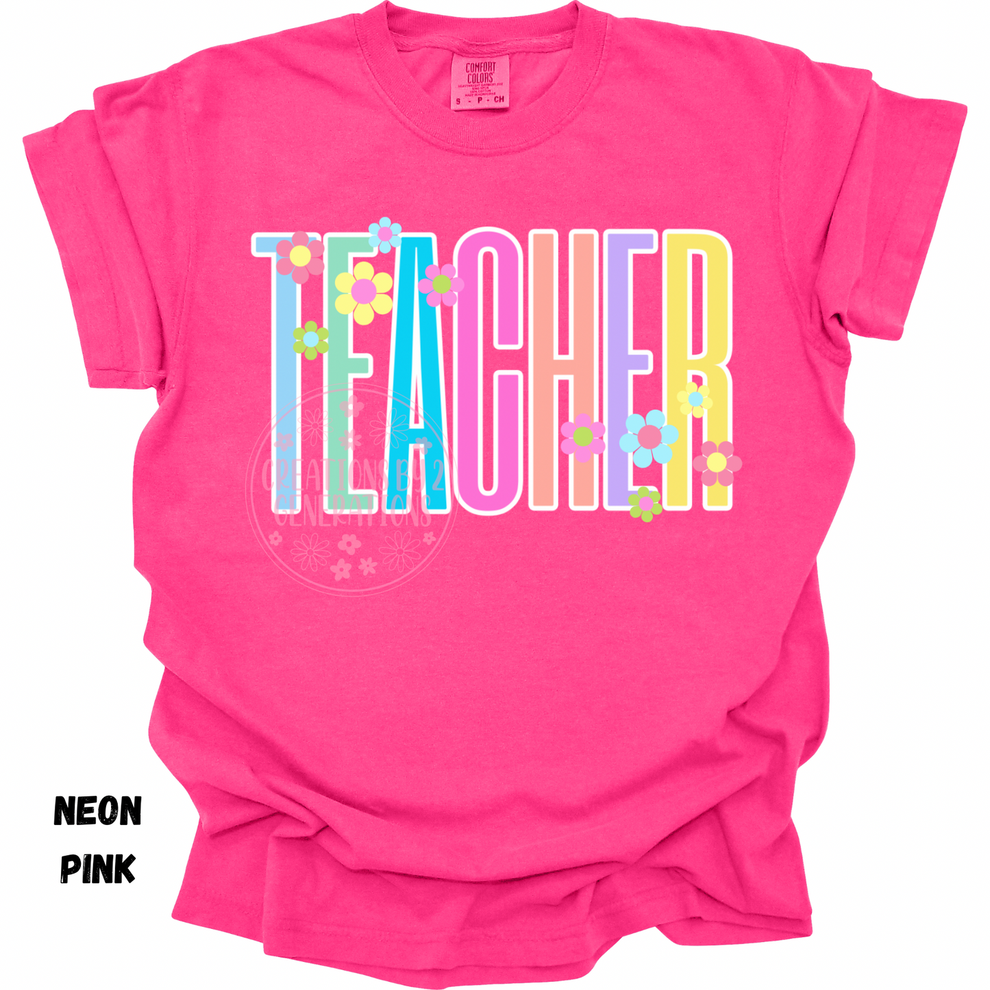 TEACHER COLORFUL WITH FLOWERS PREORDER