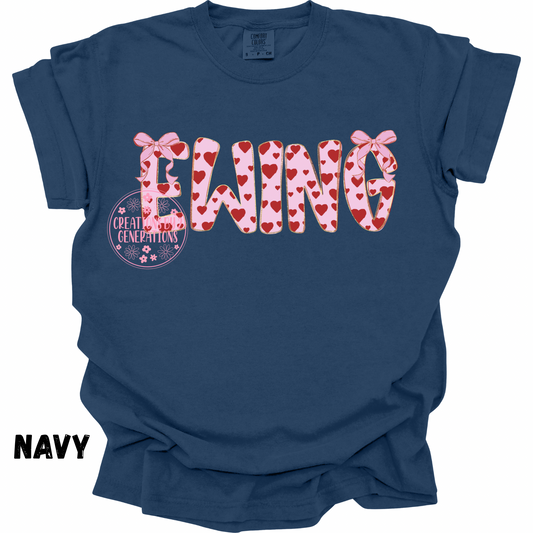 EWING PINK WITH RED HEARTS YOUTH