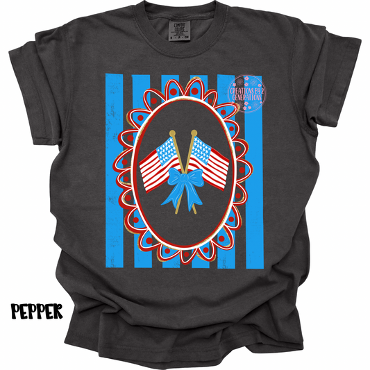 2 FLAGS WITH BLUE STRIPES PREORDER