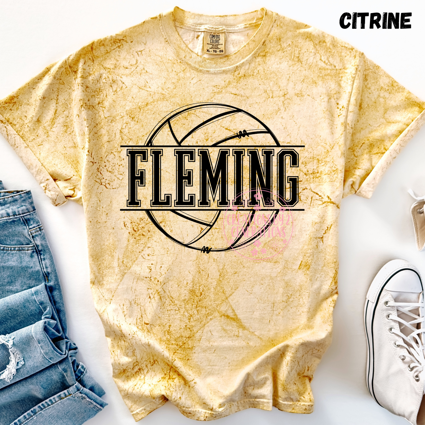 FLEMING VOLLEYBALL BLACK OUTLINE PREORDER (YOUTH)