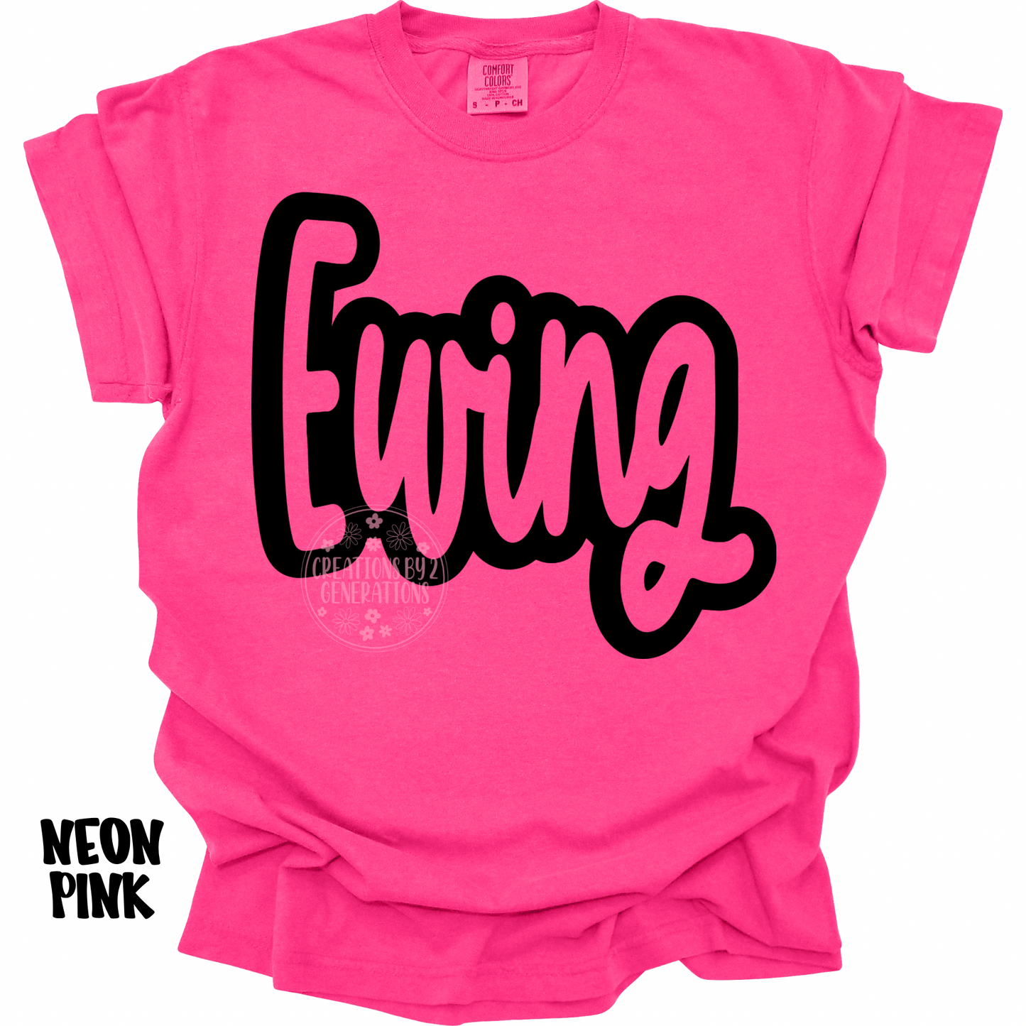 EWING BLACK CURSIVE OUTLINE PREORDER