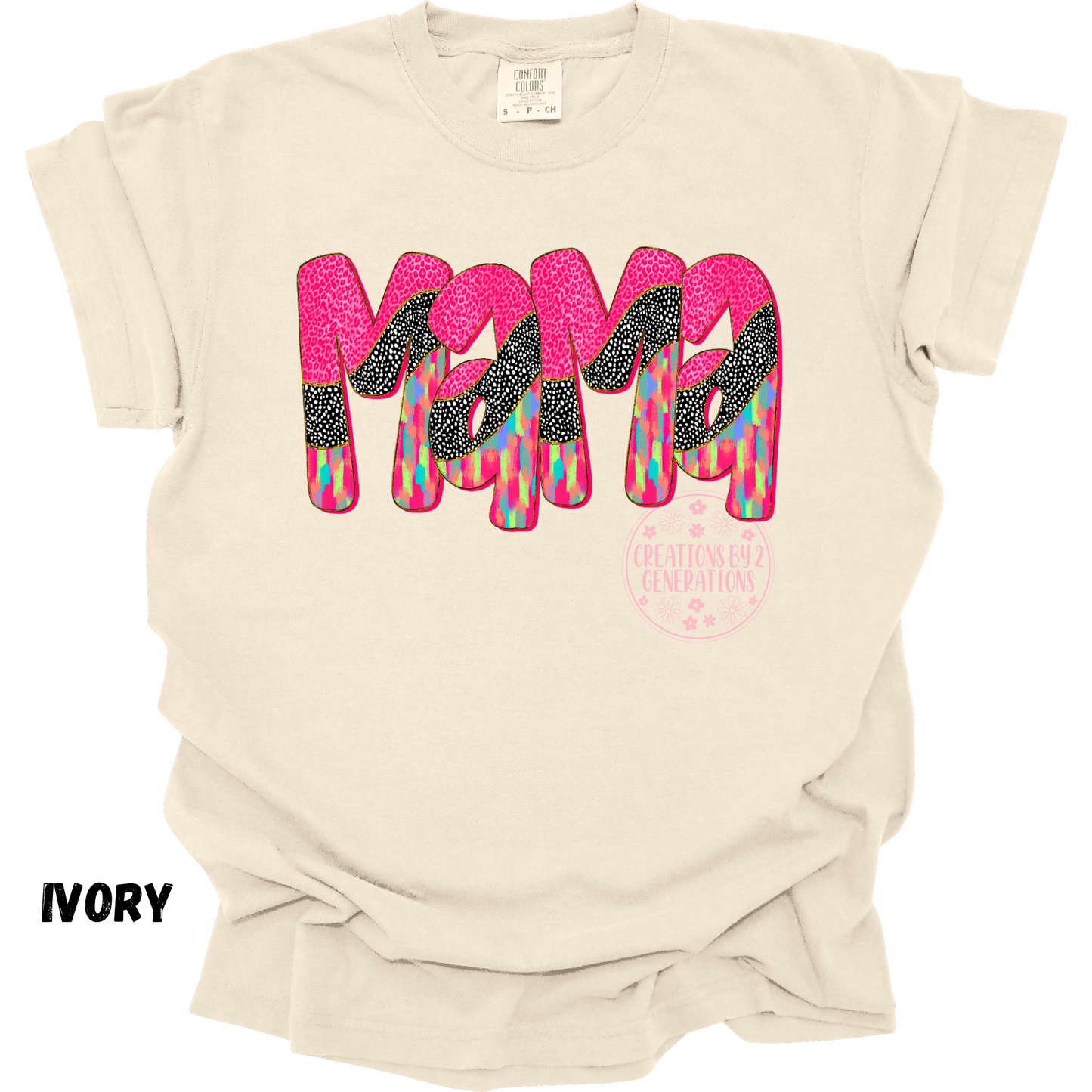 MAMA PINK/BLACK/COLORFUL BRUSH STROKES PREORDER