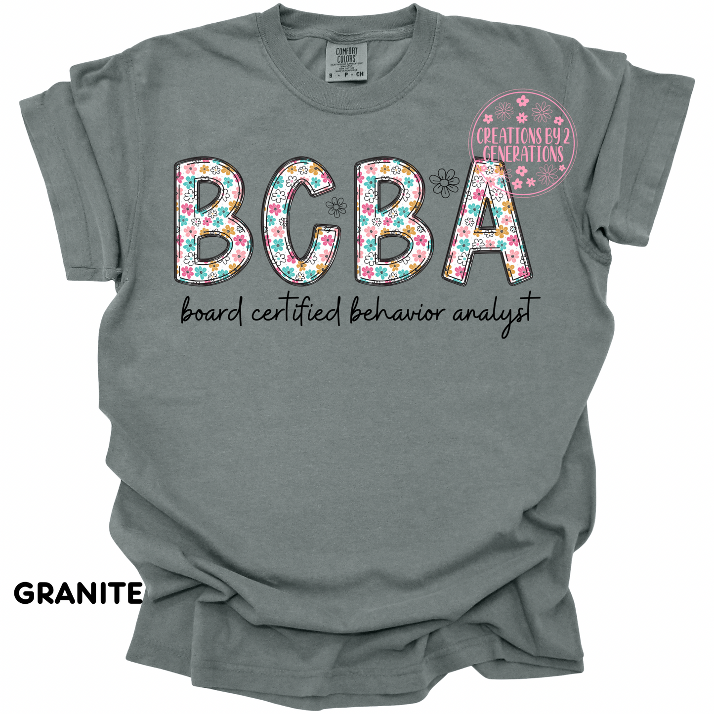 BCBA WHITE WITH FLOWERS PREORDER