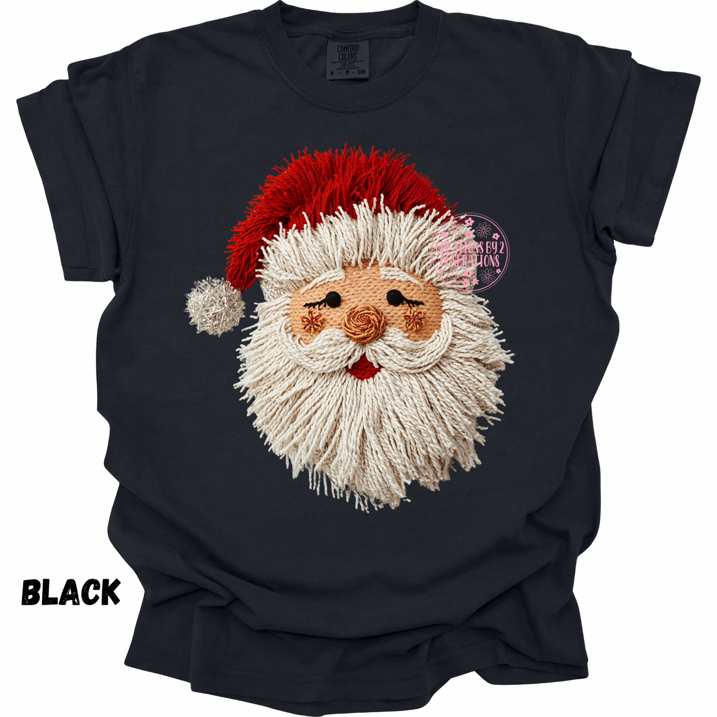 SANTA FAUX YARN PRINT