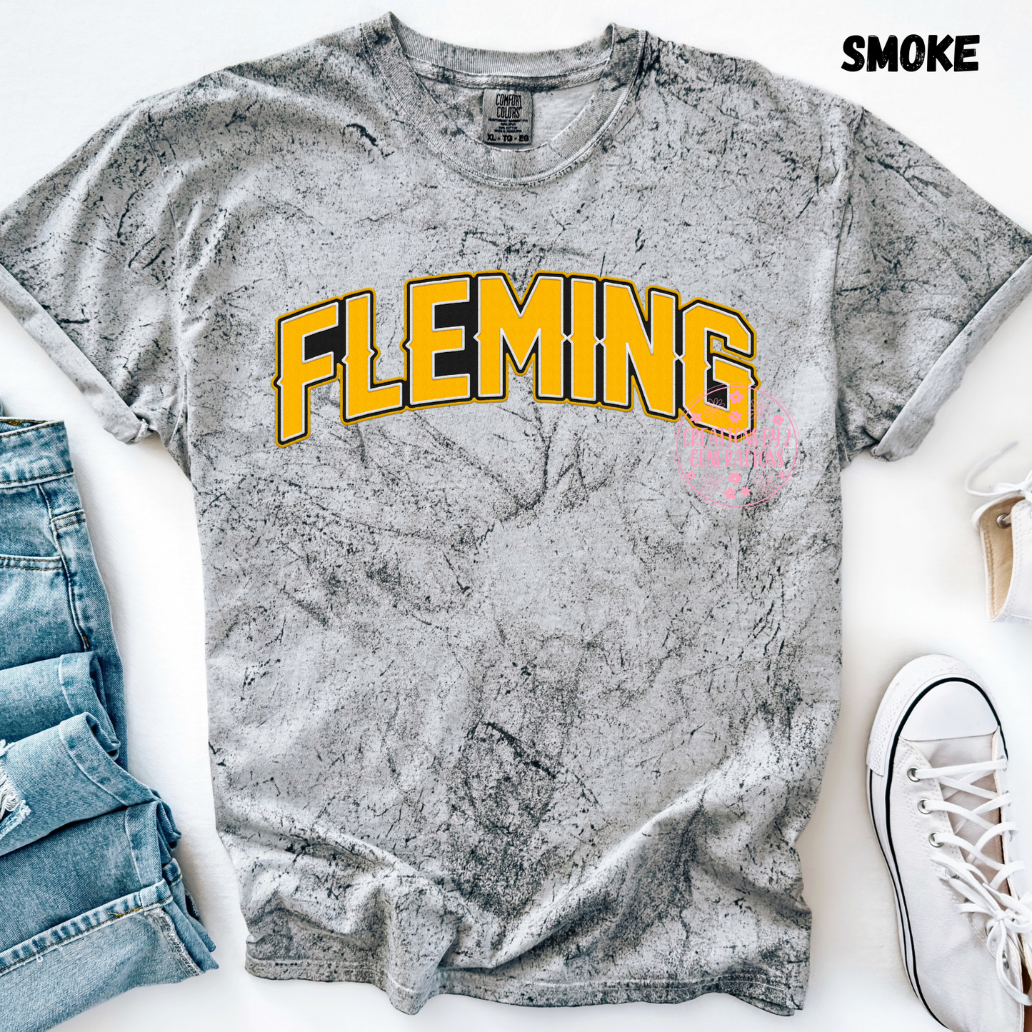 FLEMING FAUX EMBROIDERY ARCH PRINT (YOUTH)