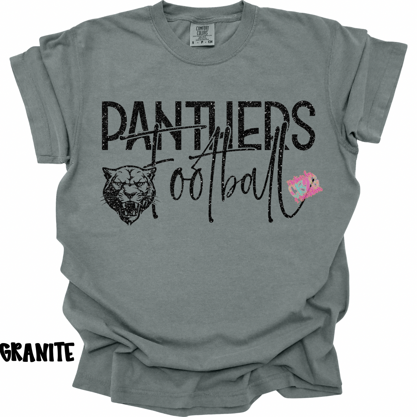 PANTHERS FOOTBALL FAUX GLITTER PREORDER