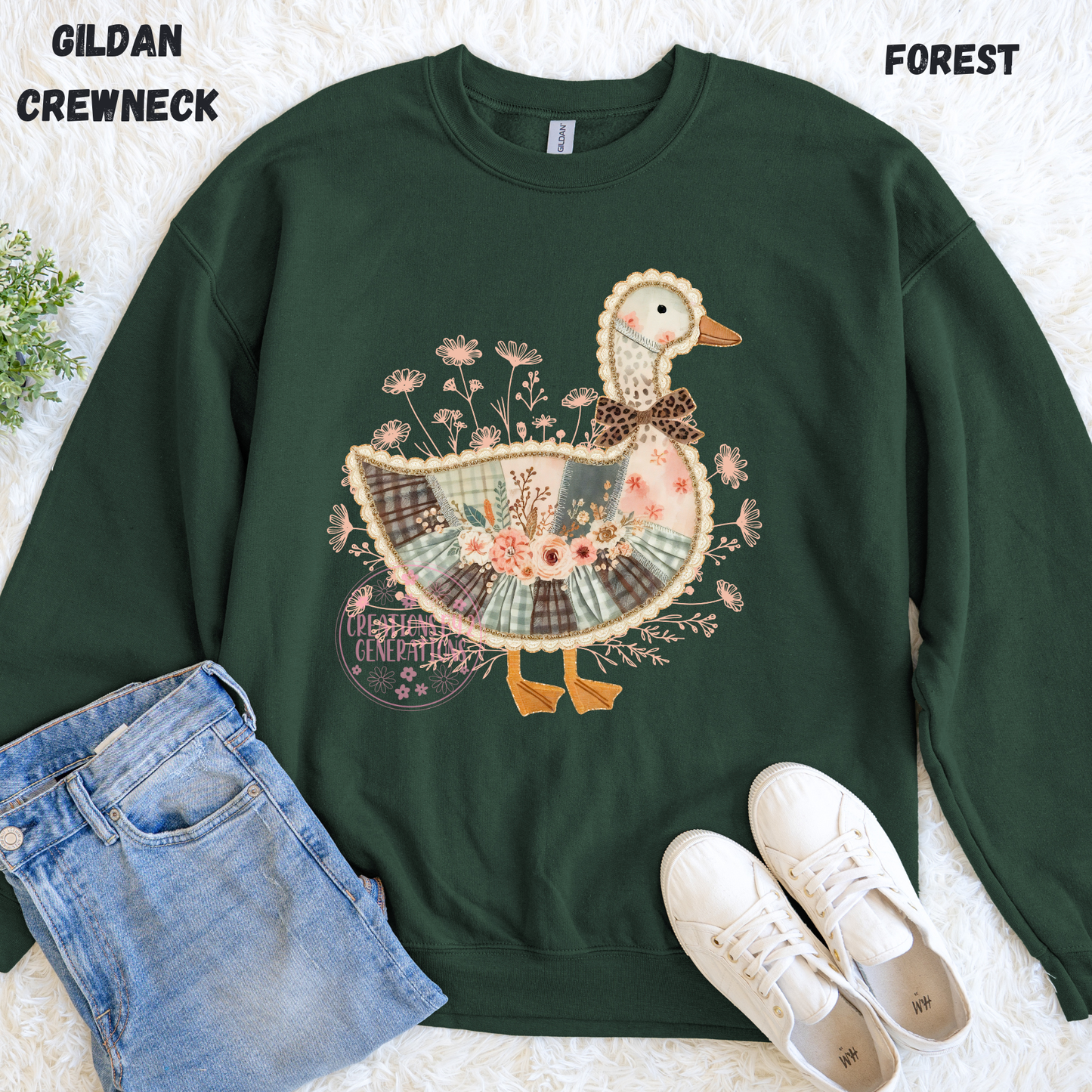 FAUX QUILT LACE GOOSE