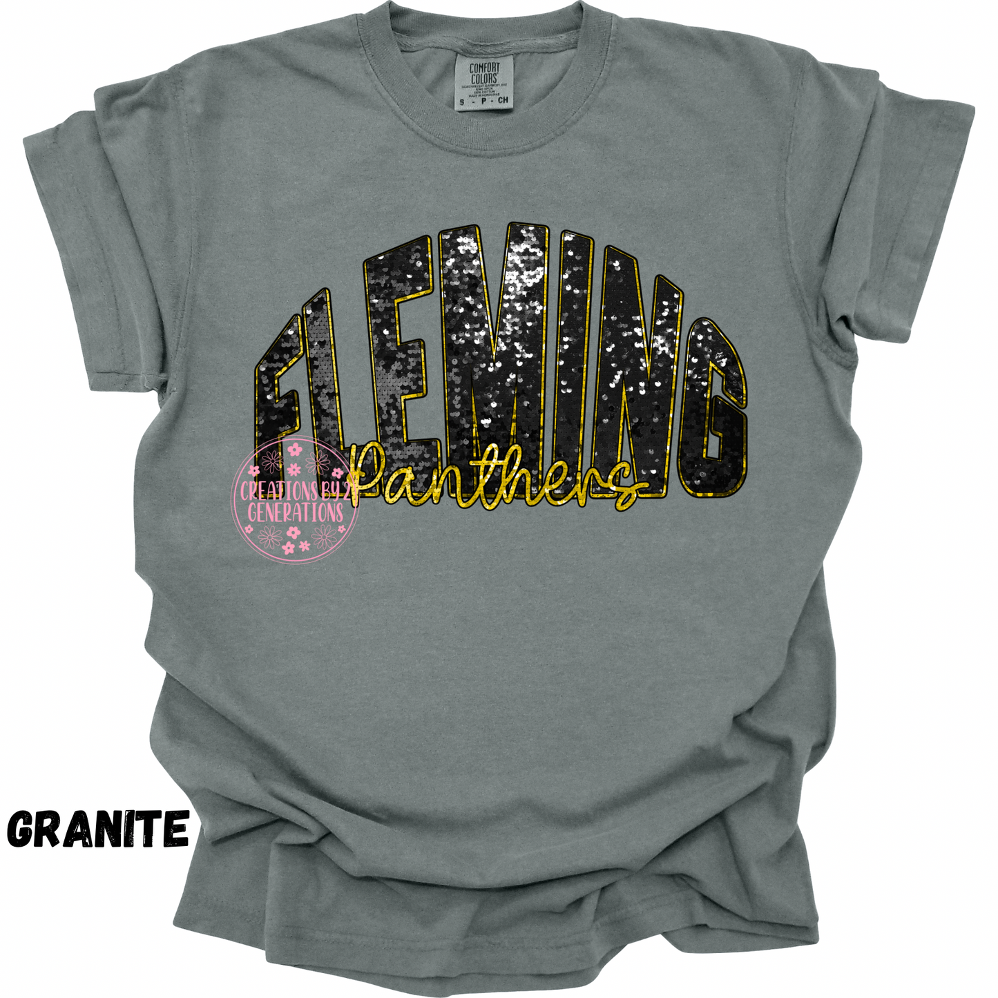 FLEMING PANTHERS FAUX SEQUINS