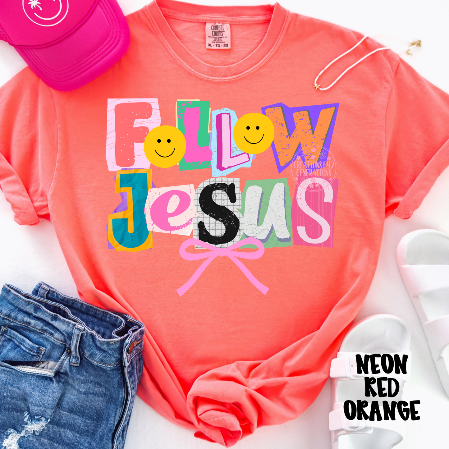 FOLLOW JESUS WITH PINK BOW PREORDER