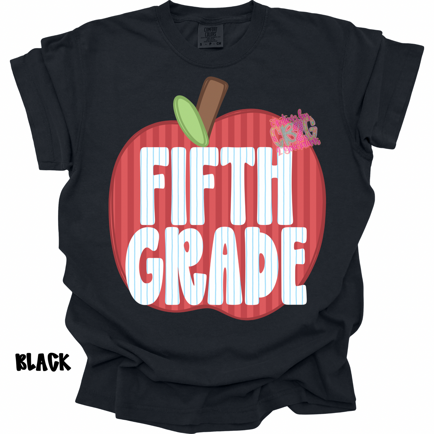 FIFTH GRADE APPLE STRIPES PREORDER (YOUTH)