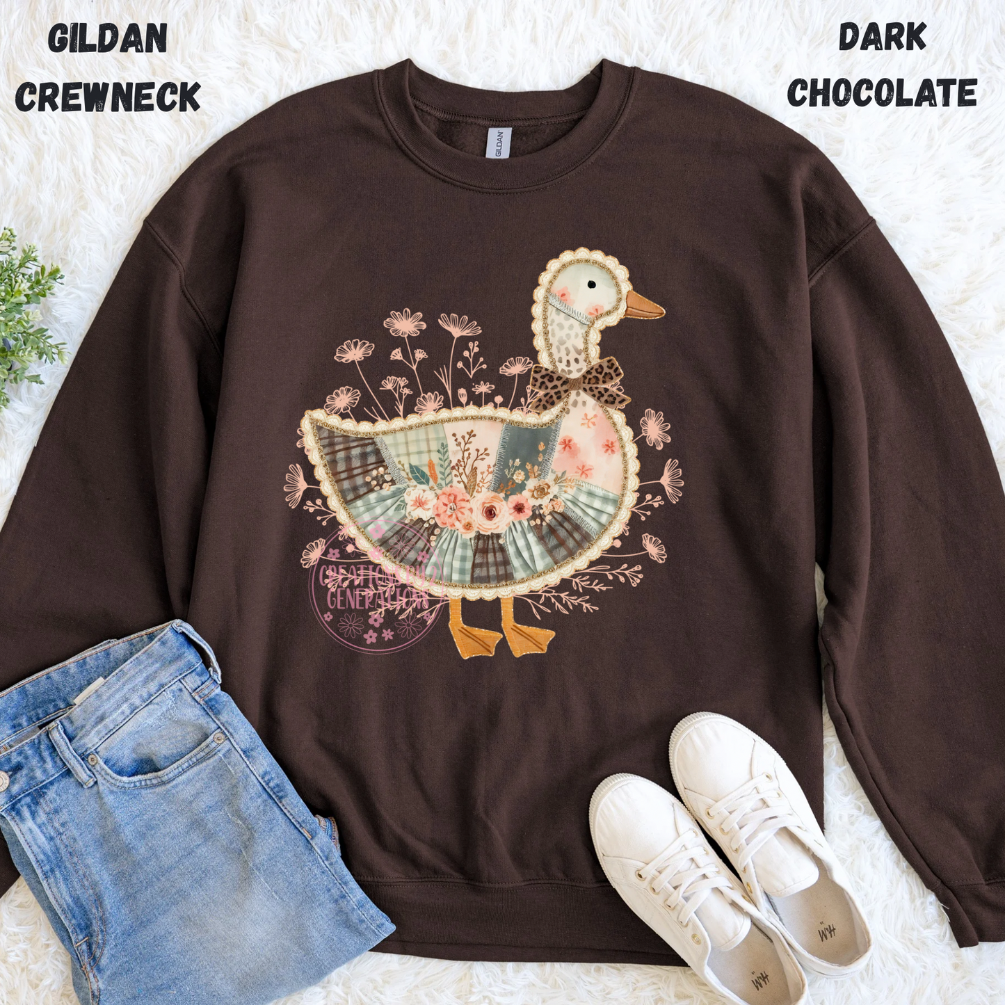 FAUX QUILT LACE GOOSE