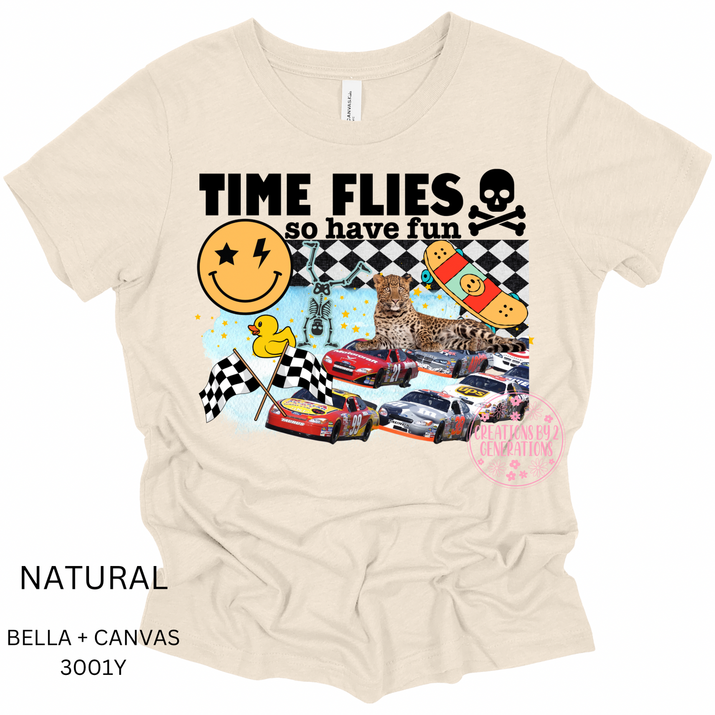 TIME FLIES BLACK (YOUTH) (PRINT ONLY)