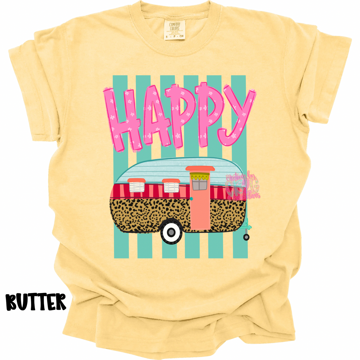 HAPPY CAMPER WITH STRIPES PREORDER