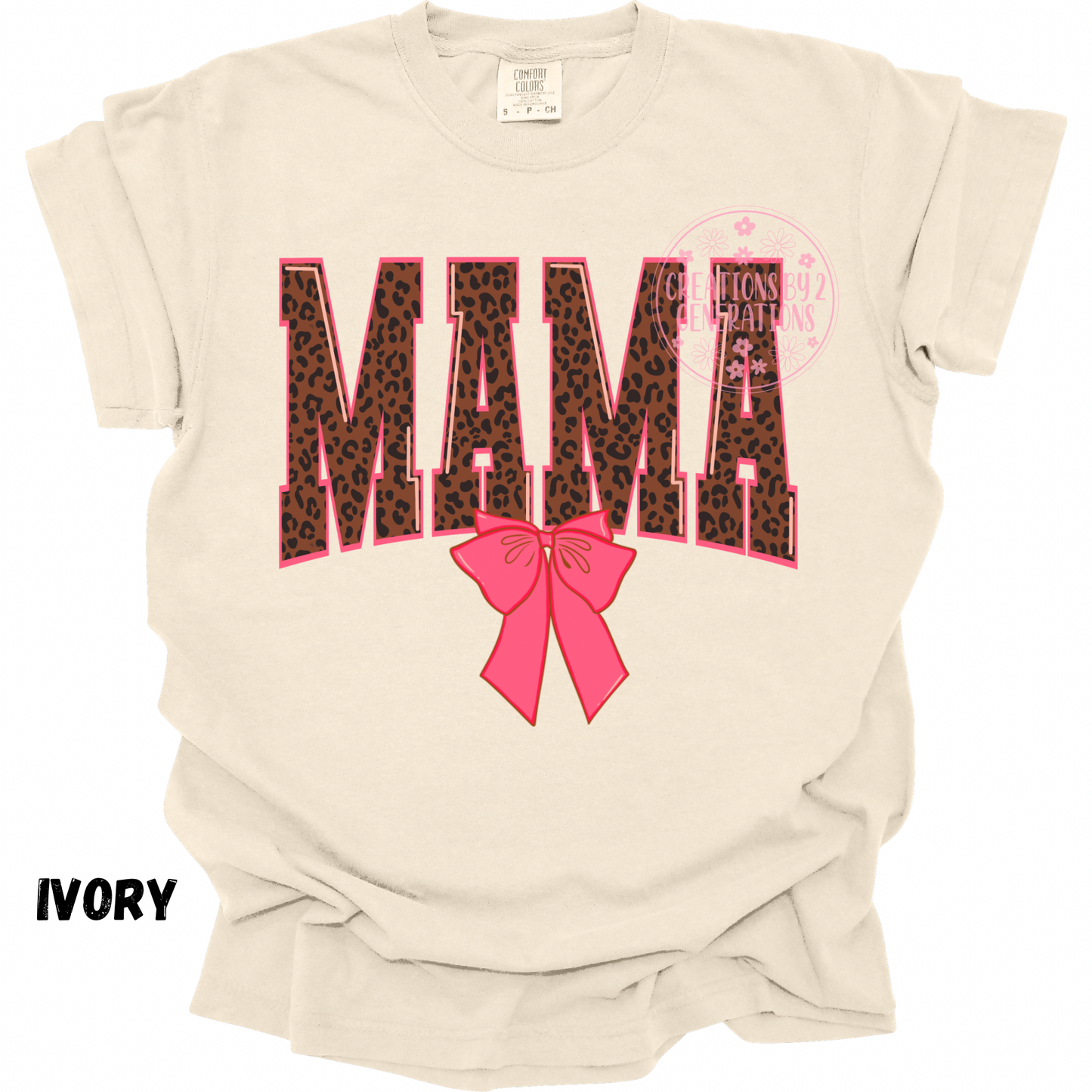 MAMA LEOPARD WITH PINK BOW