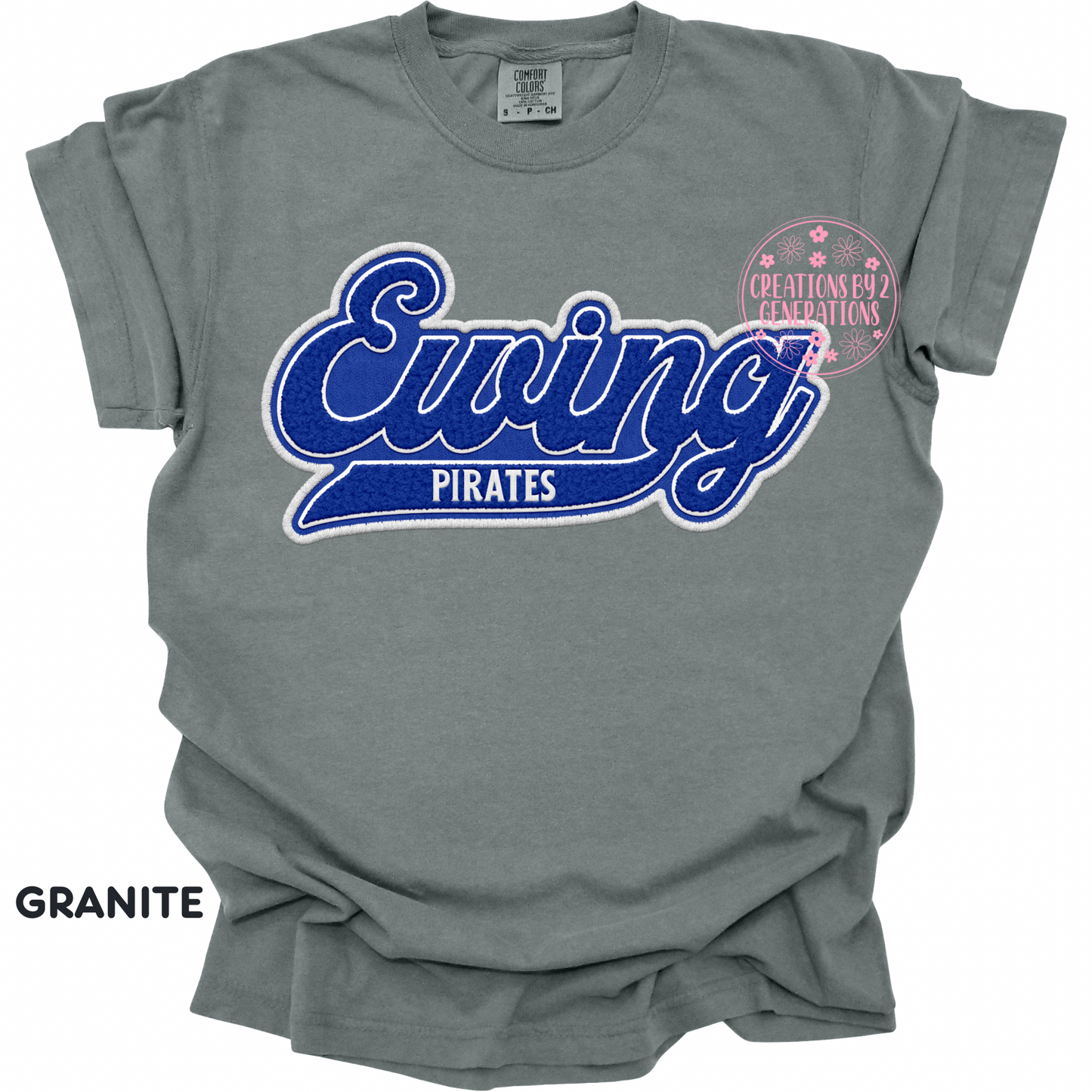 EWING PIRATES FAUX EMBROIDERY
