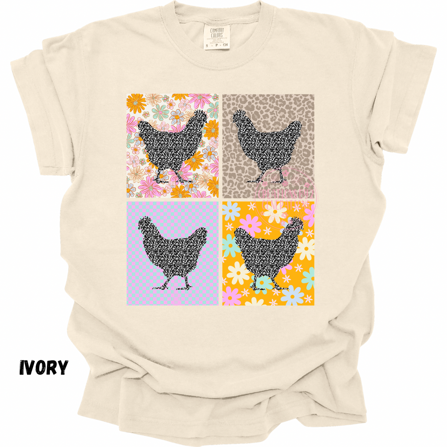 FLORAL CHICKEN SQUARES PREORDER