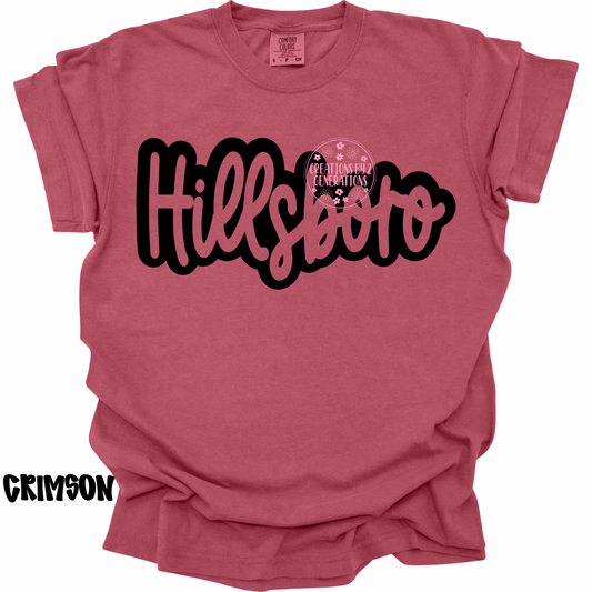 HILLSBORO CURSIVE BLACK OUTLINE PREORDER (YOUTH)