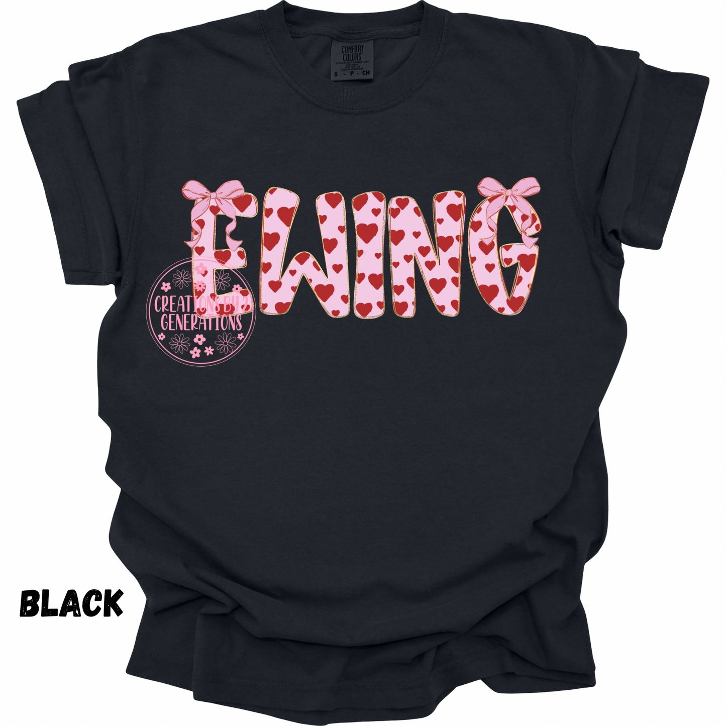 EWING PINK WITH RED HEARTS