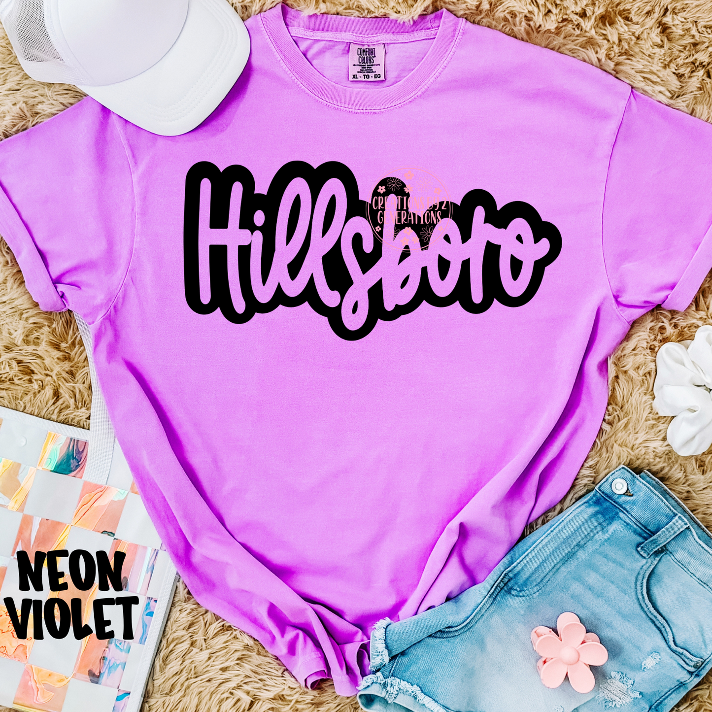 HILLSBORO CURSIVE BLACK OUTLINE PREORDER