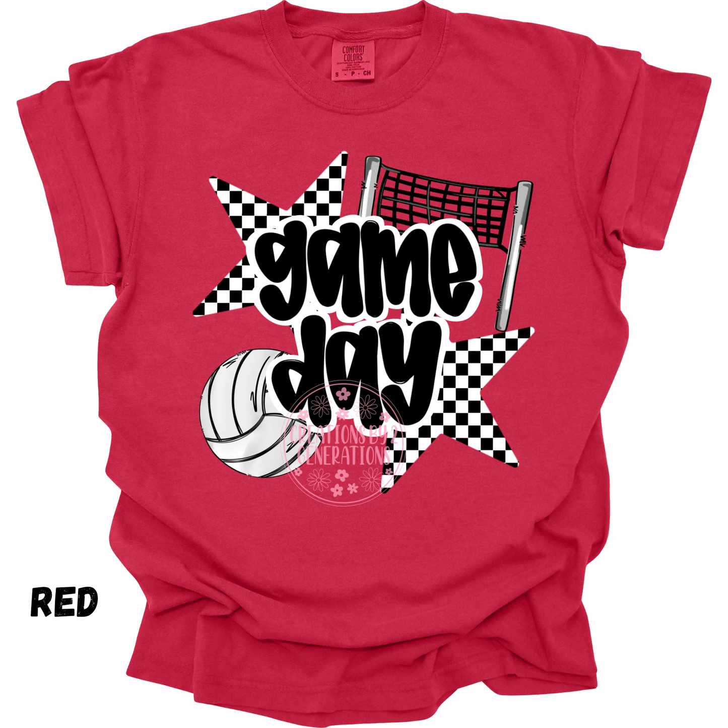 GAME DAY VOLLEYBALL CHECKERED STAR PREORDER