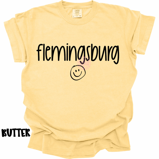 FLEMINGSBURG WITH SMILEY FACE BLACK PREORDER (YOUTH)