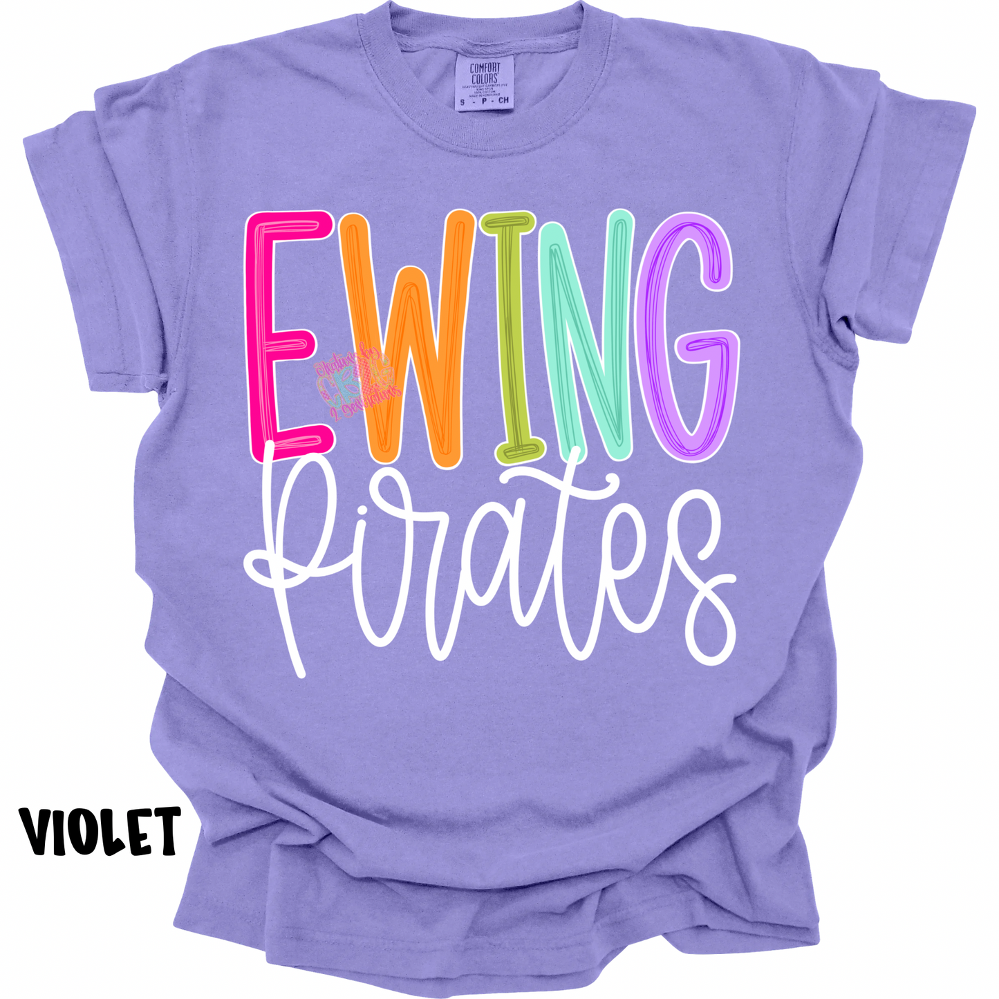 EWING PIRATES COLOR POP WITH WHITE CURSIVE PREORDER (YOUTH)