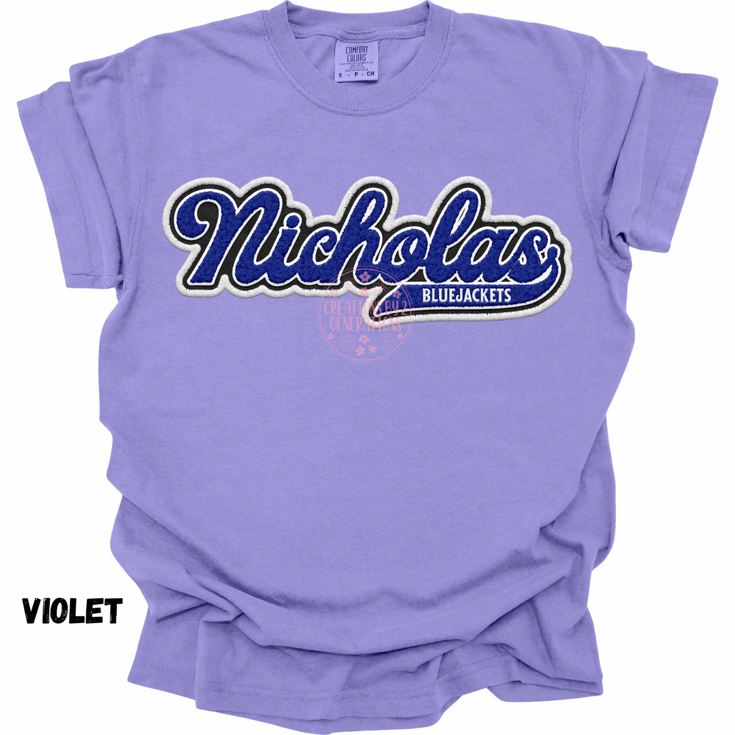 NICHOLAS BLUE JACKETS FAUX EMBROIDERY PREORDER