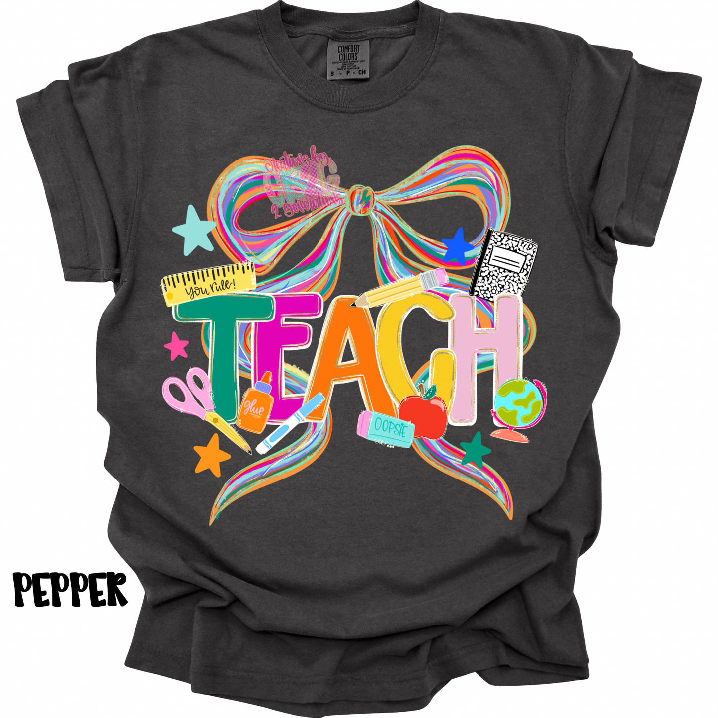 MULTICOLORED TEACH BOW
