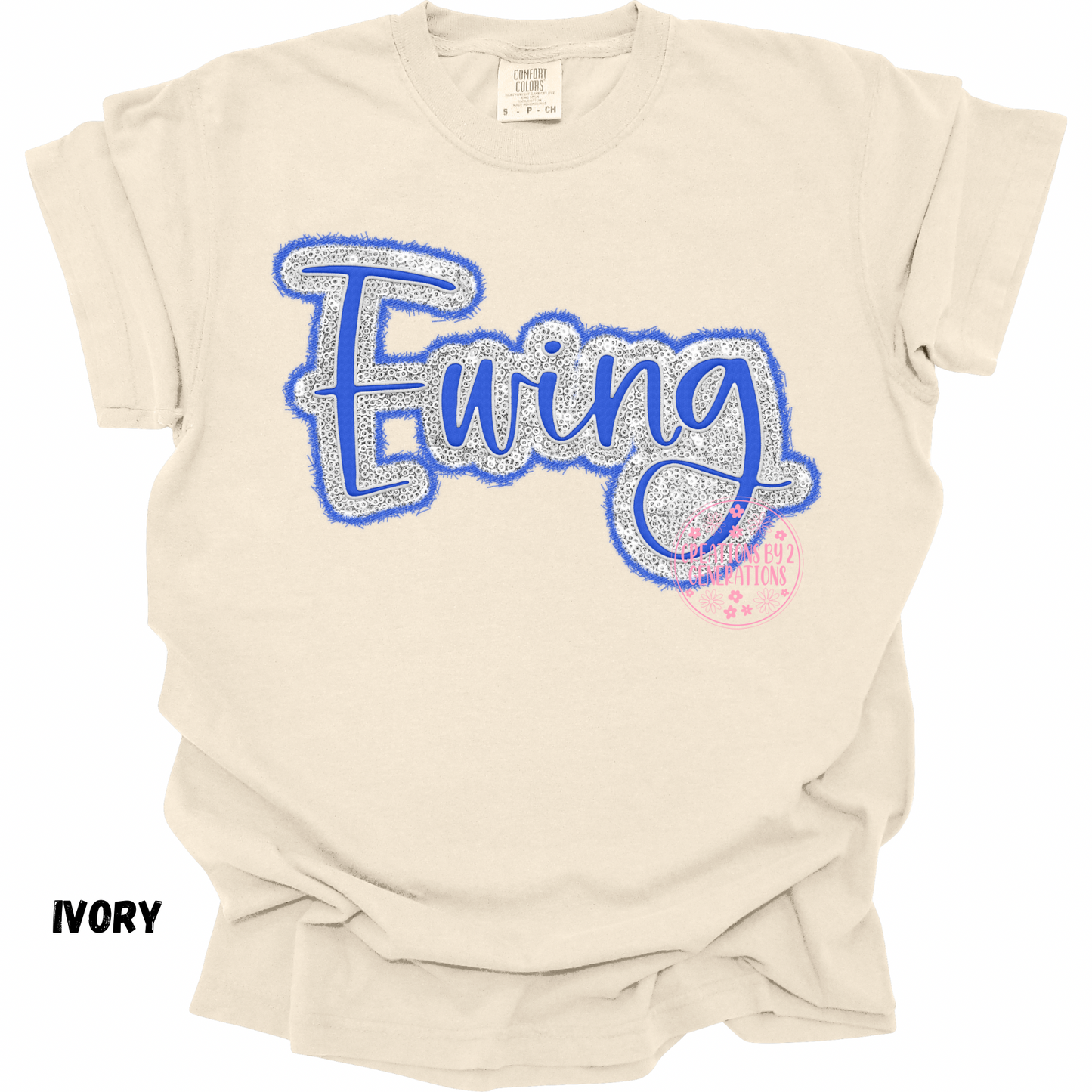 EWING CURSIVE FAUX SEQUINS PREORDER