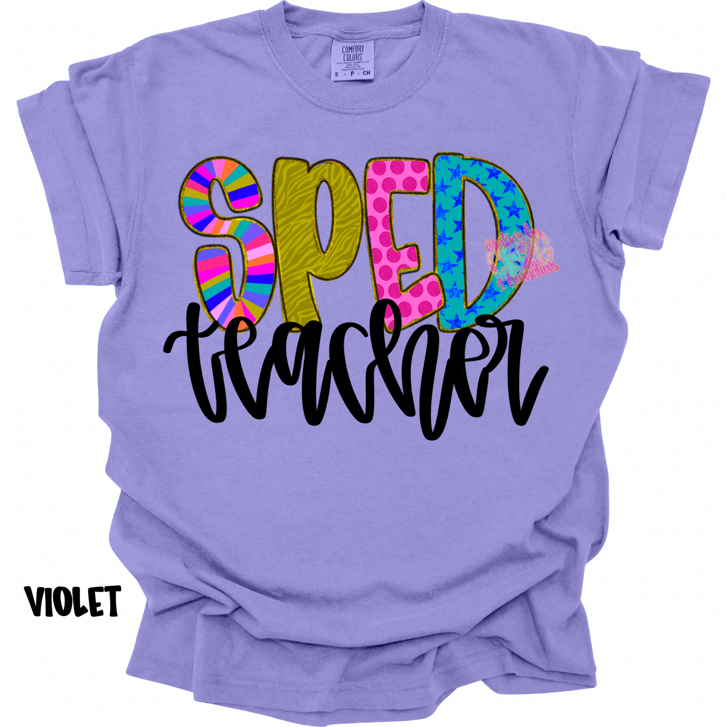 SPED TEACHER BLACK CURSIVE PREORDER