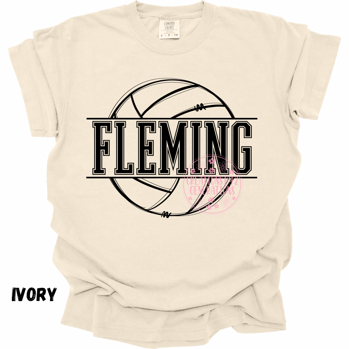 FLEMING VOLLEYBALL BLACK OUTLINE PREORDER