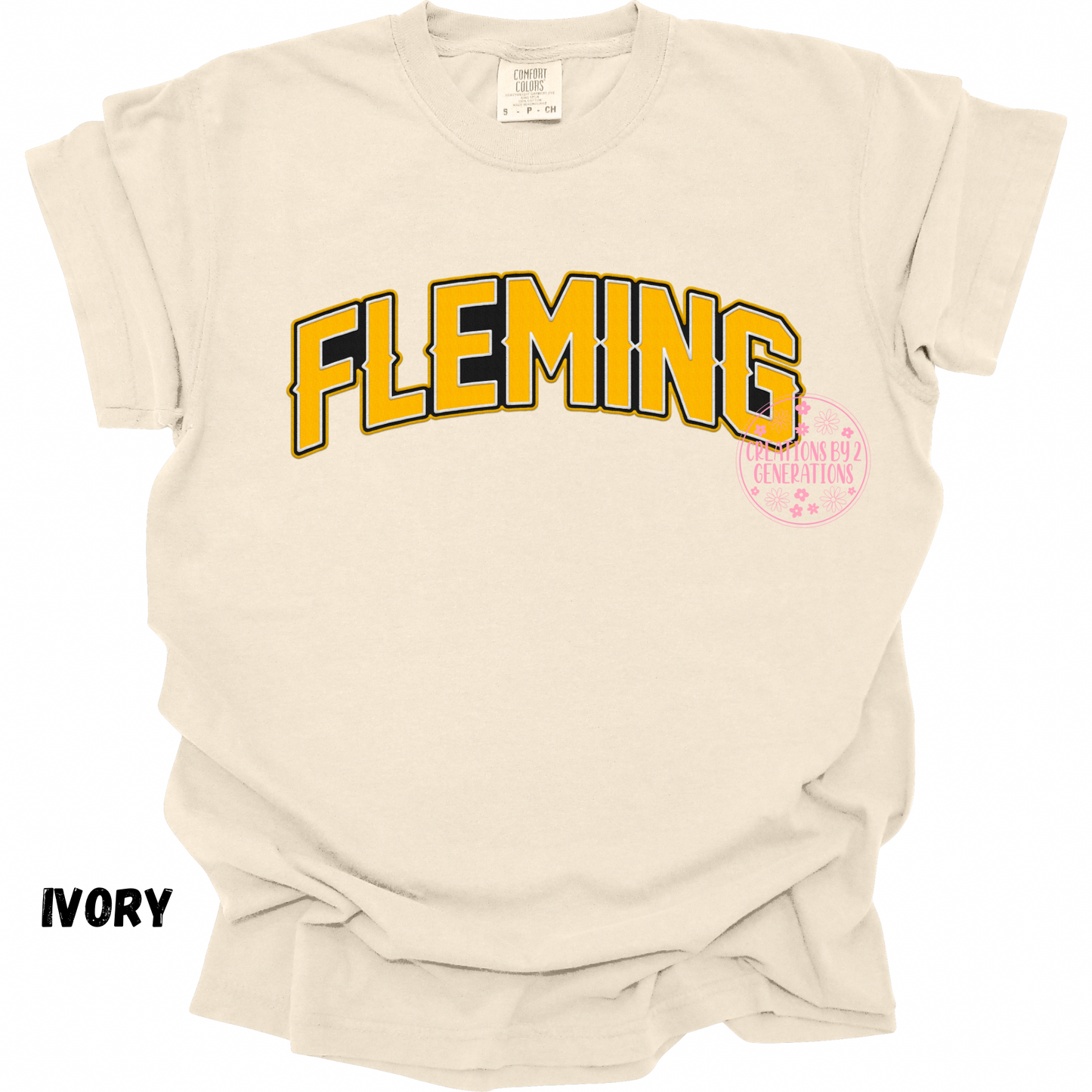 FLEMING FAUX EMBROIDERY ARCH PRINT